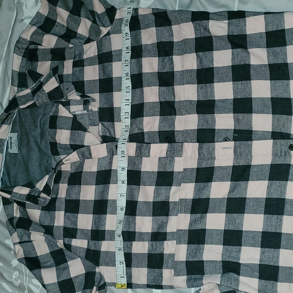 HURLEY Women's Wilson Pink Grey Long Sleeve Flannel in Large - Picture 8 of 10